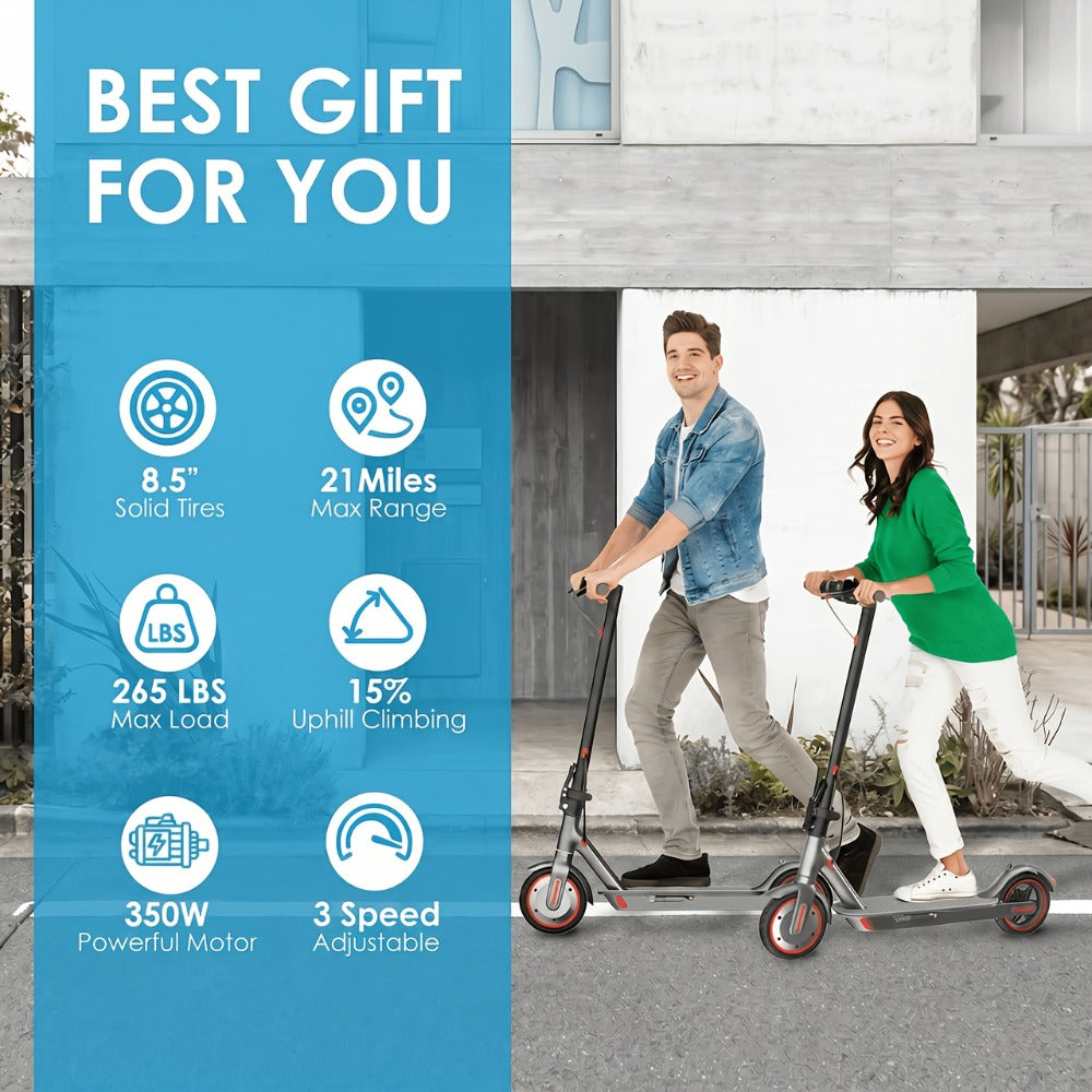 Electric Scooter for Adults 350W Motor 19 MPH 21-Mile Range Foldable with the Listed Color, Size or Set Options for Everyday 