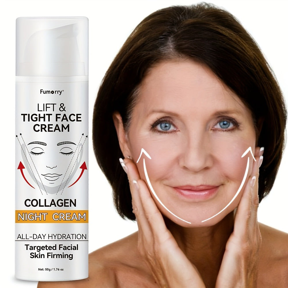 Snail Mucin Collagen Night Cream Firming Lifting Tightening Hydrating Moisturizing Anti-Aging Face Cream Soft Elastic Skin Al