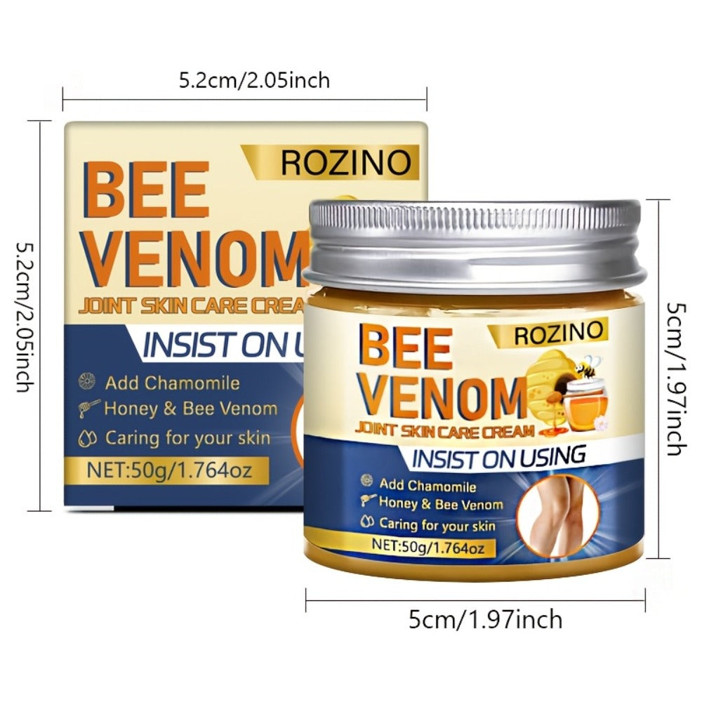 Bee Venom Cream for Joint & Skin Care 3 Pcs 50g Each – Moisturizing Brightening Body Cream with Vitamin C for Dry Rough Skin 