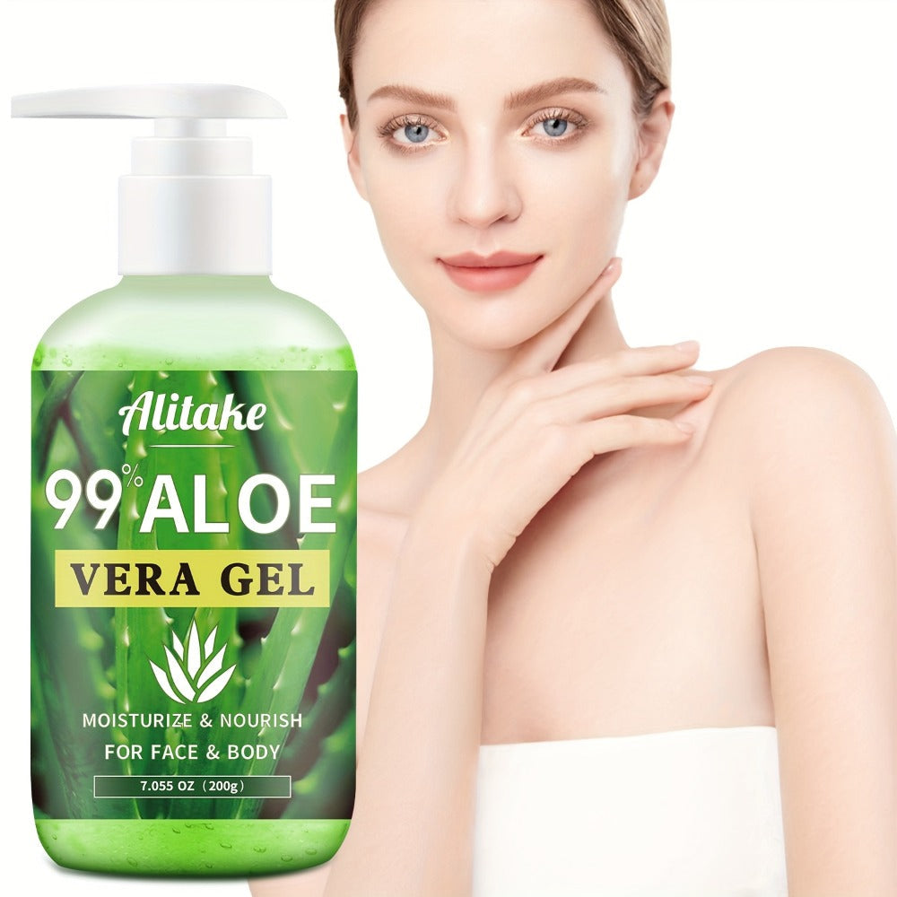 99% Pure Aloe Vera Gel 200ml / 7oz Fresh-Harvested Within 12 Hours for Bath Time, Home Spa and Personal Care — image 3