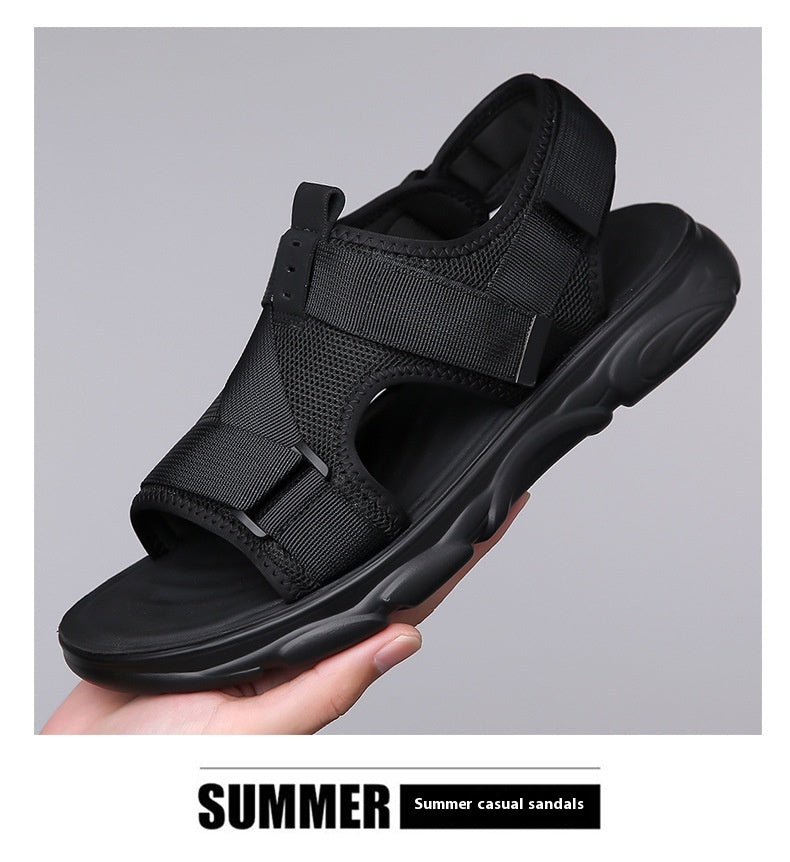 Men's Soft Bottom Non-slip All-matching Outer Wear Roman Beach Shoes