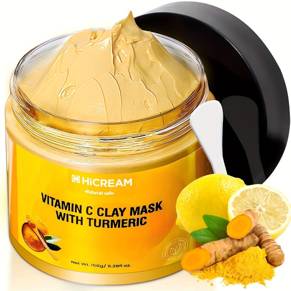 Vitamin C & Turmeric Clay Face Mask 5.29oz / 150g for Bath Time, Home Spa and Personal Care — image 9