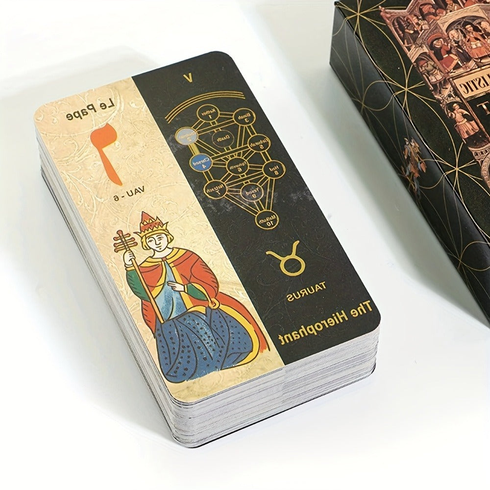 Kabbalah Tarot Deck 78 Cards, Traditional Divination Card Game with Ancient Wisdom & Spiritual Guidance — image 3