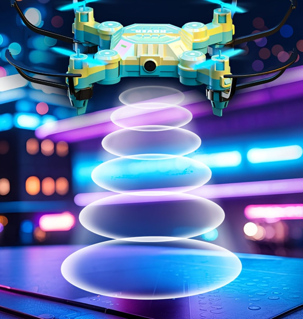 Watch-Controlled Mini RC Drone with Two Rechargeable Batteries in Blue, Green or Black for Indoor Flight — image 18