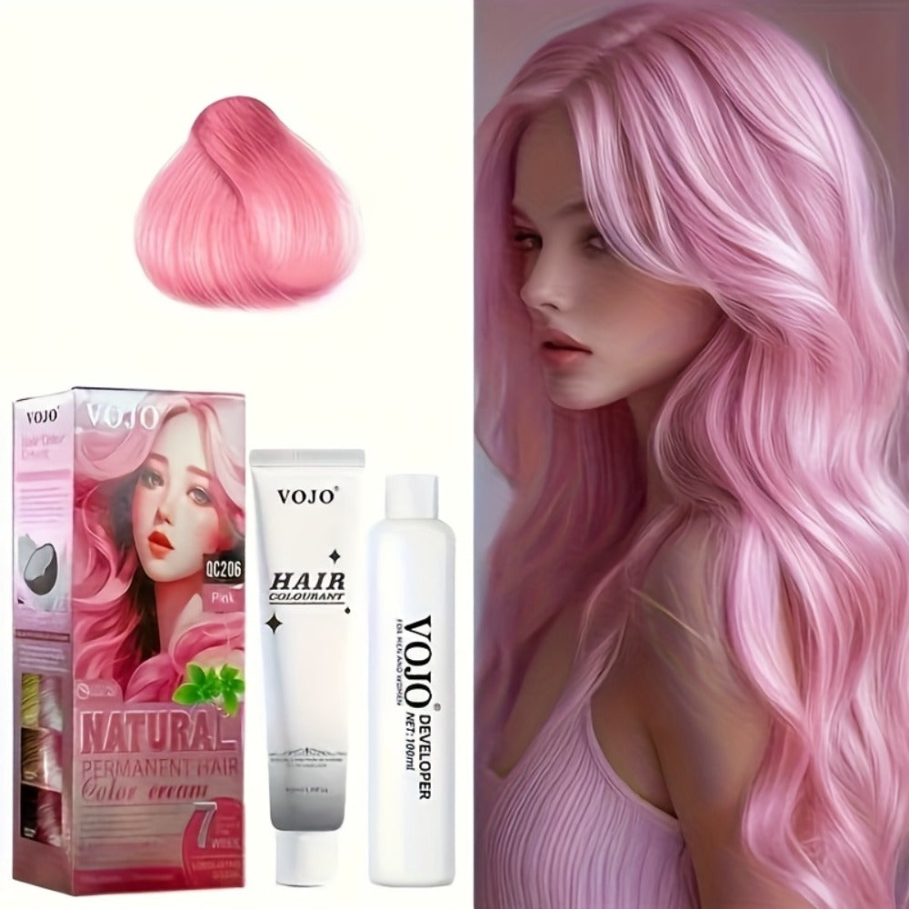 Permanent Hair Dye Kit 12 Vibrant Colors with Developer & Applicator Tools Bleach Blonde Ash for Bath Time, Home Spa and Pers