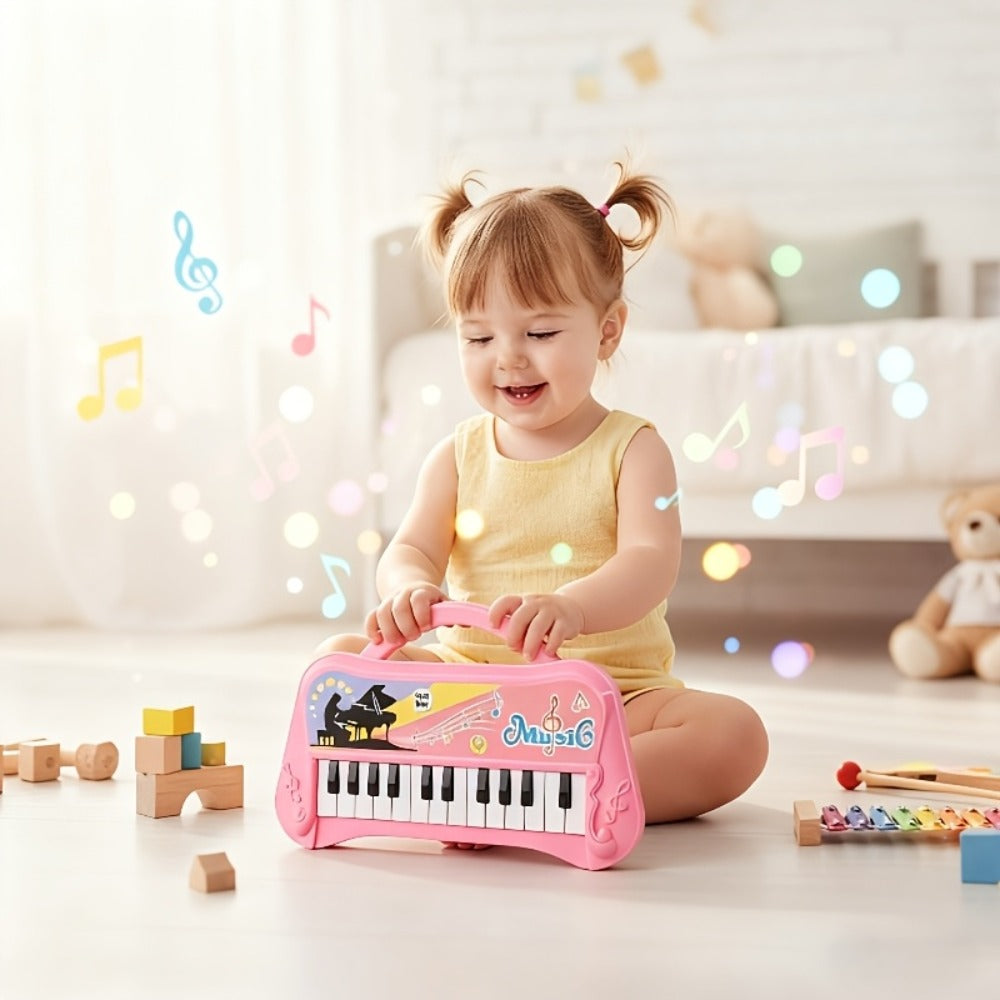 Kids Mini Piano Keyboard 13 Keys, Portable Electronic Music Toy for Toddlers with the Listed Color, Size or Set Options for E