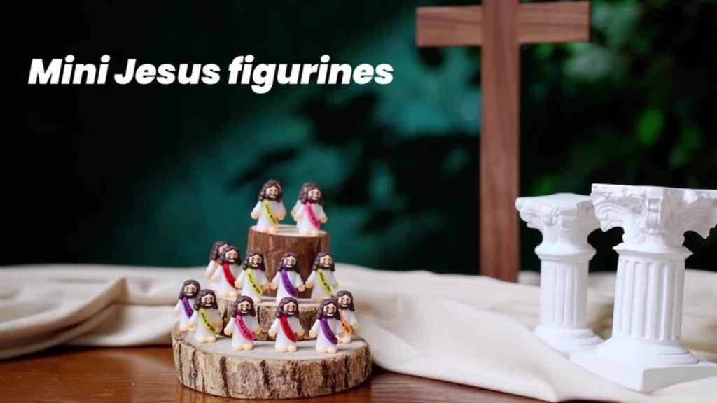 Mini Jesus Figurines for Halloween Trunk-or-Treat 50/100/150pcs – Colorful Bulk Religious Statues 5 Colors — image 11