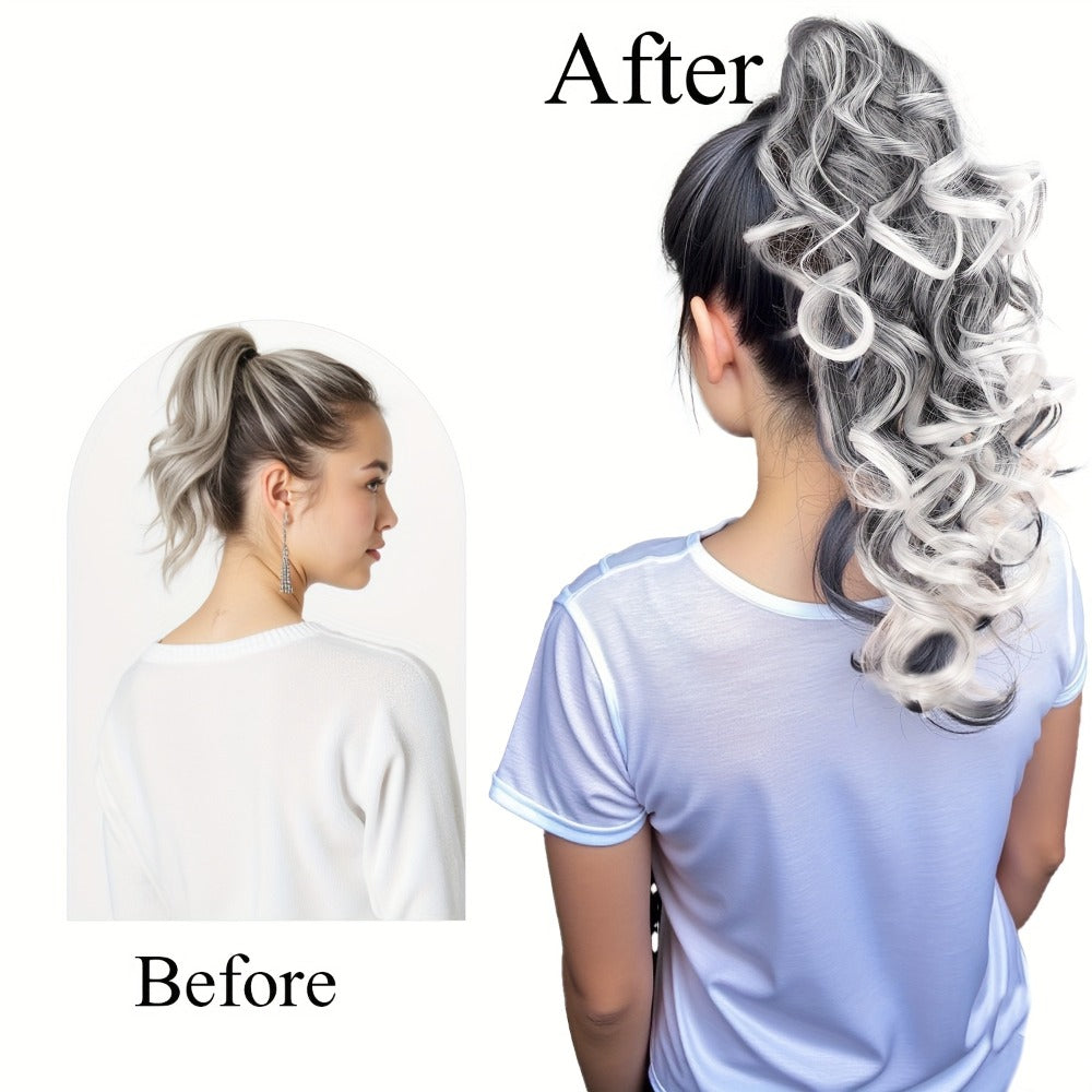Hair Extensions Kinky-Curly 16-Inch Synthetic Ponytail with Claw Clip and Seven Color Options — image 5