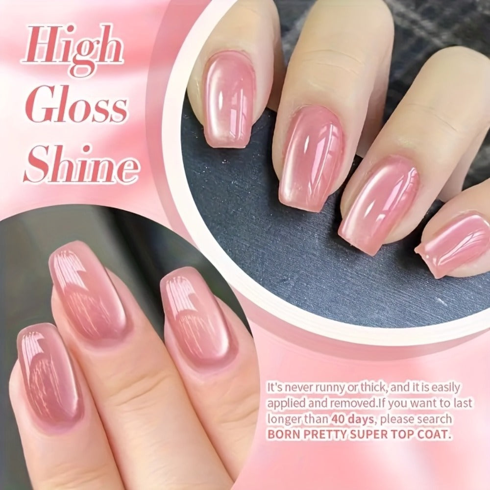 Gel Nail Polish in 15ml Pink Holographic Rainbow Cat-Eye Finish with Magnetic UV/LED Cure for Nail Art — image 6