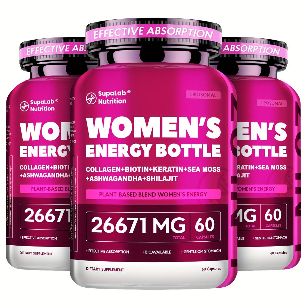 Sea Moss & Ashwagandha Women's Energy Supplement 20-in-1 with Shilajit - Hormonal Balance, Focus — image 7