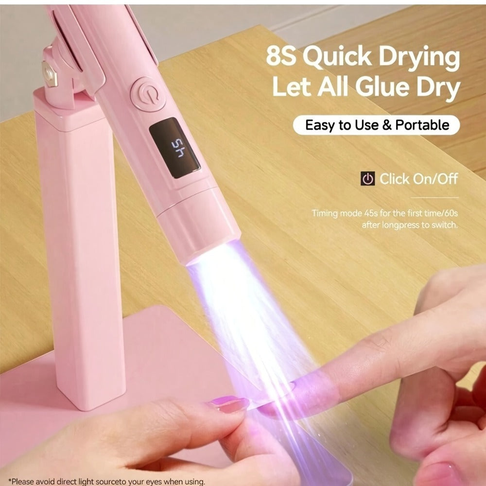 Rotating Stand LED Nail Lamp with Adjustable Stand Bracket, 45s/60s Timer Display and USB Power — image 6