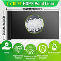 Black HDPE Pond Liner in Six Sizes from 7 x 10 to 20 x 26 Feet for Fish Ponds and Water Gardens — image 1