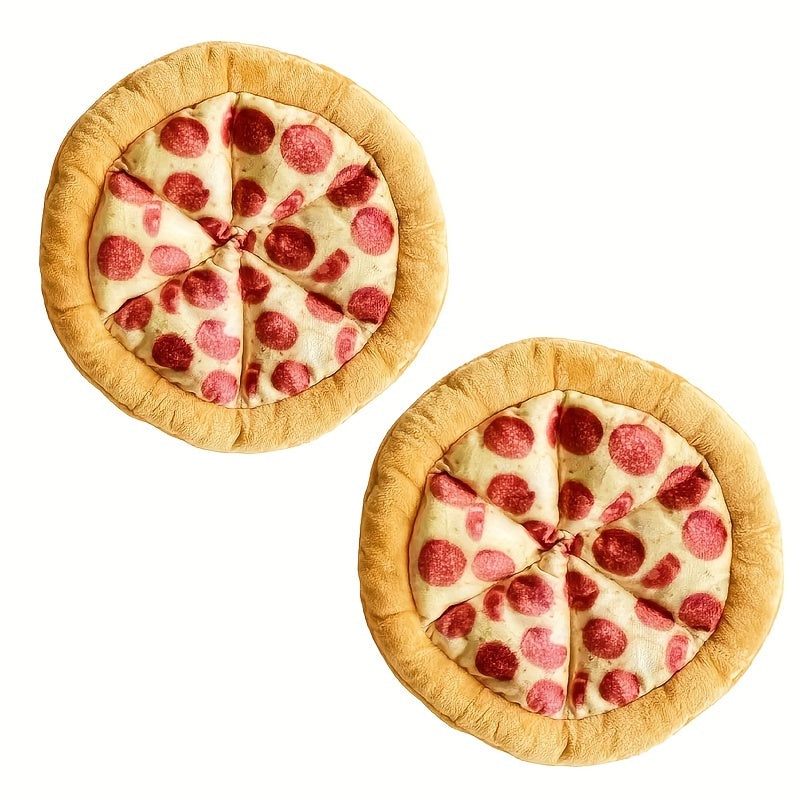 Dog Toy Pizza or Donut Plush with Built-In Squeaker and One or Two-Piece Pack Options for All Breeds — image 13