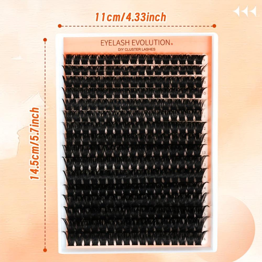 100D Volume Cluster Lashes DIY Individual Lash Extension Kit – Soft Reusable Single Clusters for Full Thick Dramatic Lash Loo