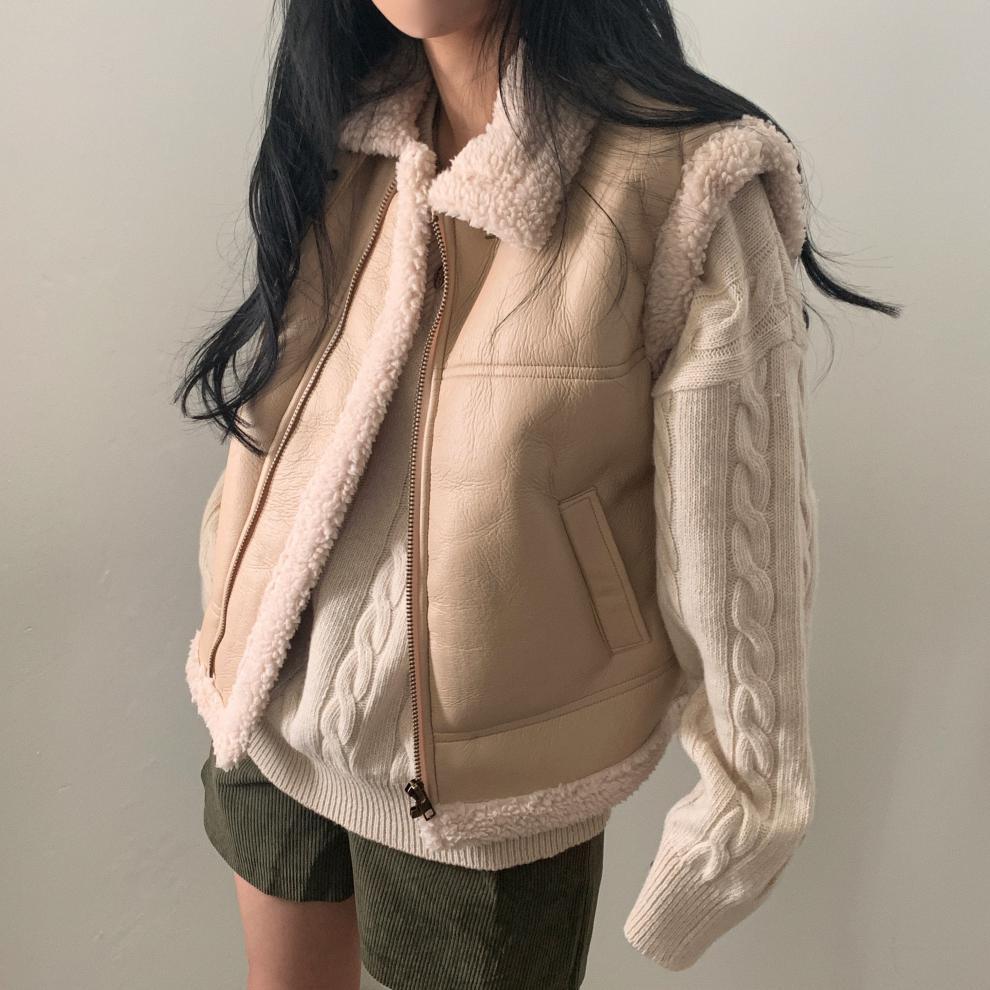 All-match Zipper Vest Jacket Coat For Women