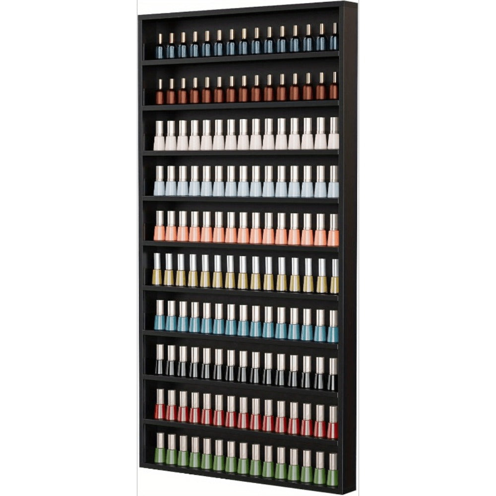Wall Mount Nail Polish Rack Organizer 6 or 10 Tier with Acrylic Baffle Salon Display Shelf for Gel Polish — image 5