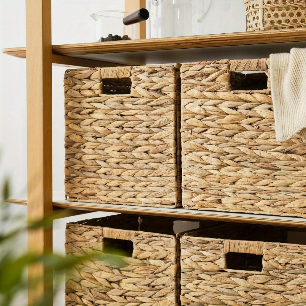 Water Hyacinth Storage Baskets with Seagrass and Paper Rope Options in 2- or 4-Pack Cube Sizes — image 12