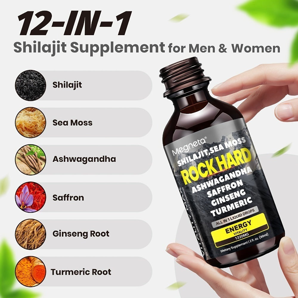 Two-Piece Men's Health Supplement Set with One Capsule Bottle and One Liquid Dropper Bottle in Coordinated Packaging — image 