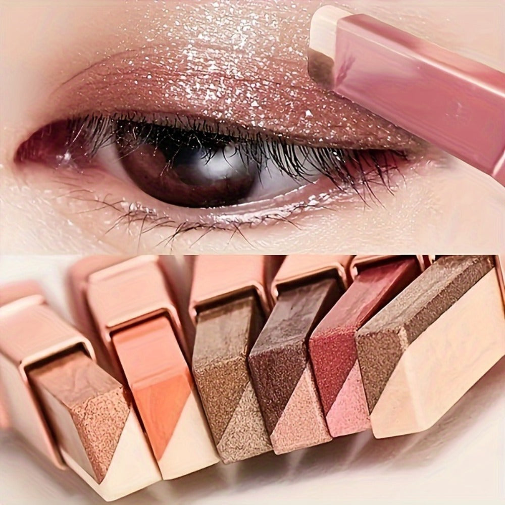 Dual-Color Eyeshadow Stick Set 6pcs Waterproof Smudge-Proof, Highly Pigmented Twist-Up Eye Shadow Pencil Kit — image 1
