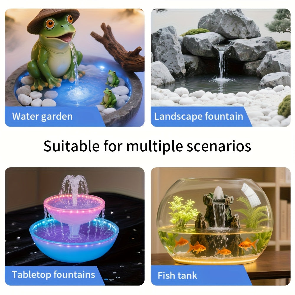 USB Fountain Pump for Aquarium Fish Tank for Garden, Patio and Yard Use, with the Listed Configuration — image 5