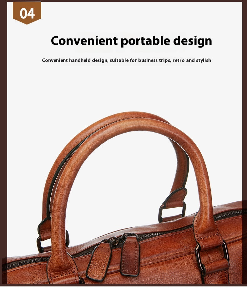 Skeleton-skin Genuine Leather High-grade Briefcase