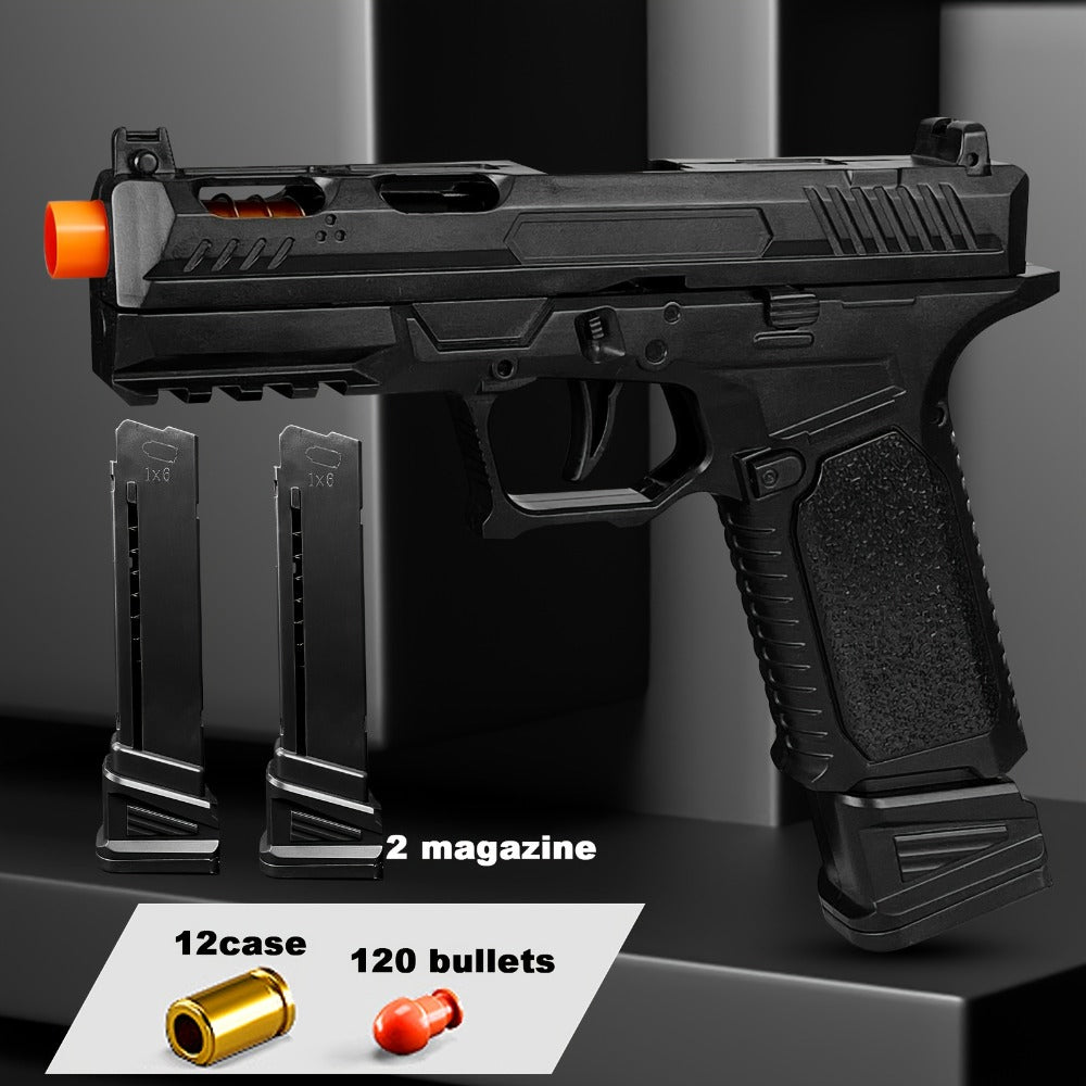 Bullet Toy Gun Pistol with Ejecting Shells & 100 Bullets, Semi- Rapid Fire Foam Blaster for Kids Boys Ages 6+ — image 15