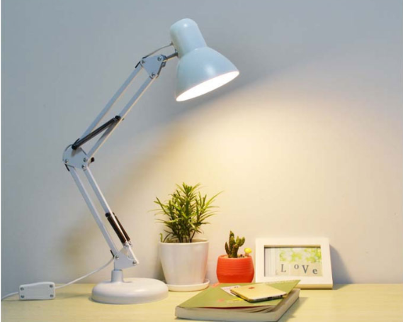 Modern LED Long Swing Arm adjustable classic desk Lamps E27 clip Table Lamp for