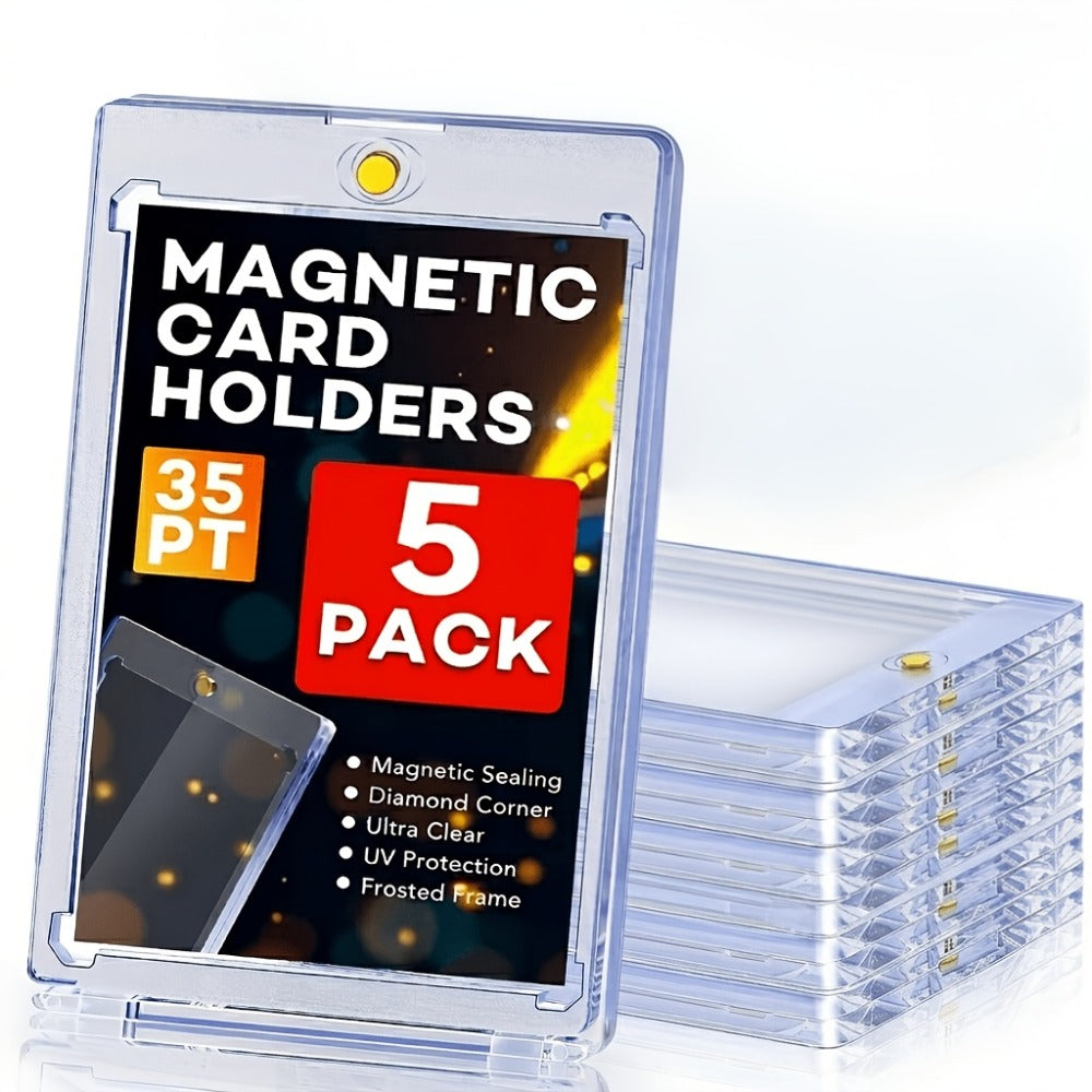 Magnetic Card Holders 35pt One-Touch Hard Case for Trading Cards – Sports Baseball Pokemon TCG Card Protector Sleeves Bulk Pa