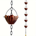 Rain Chain | Metal Flower Downspout Diverter Garden Patio House Decor — image 1
