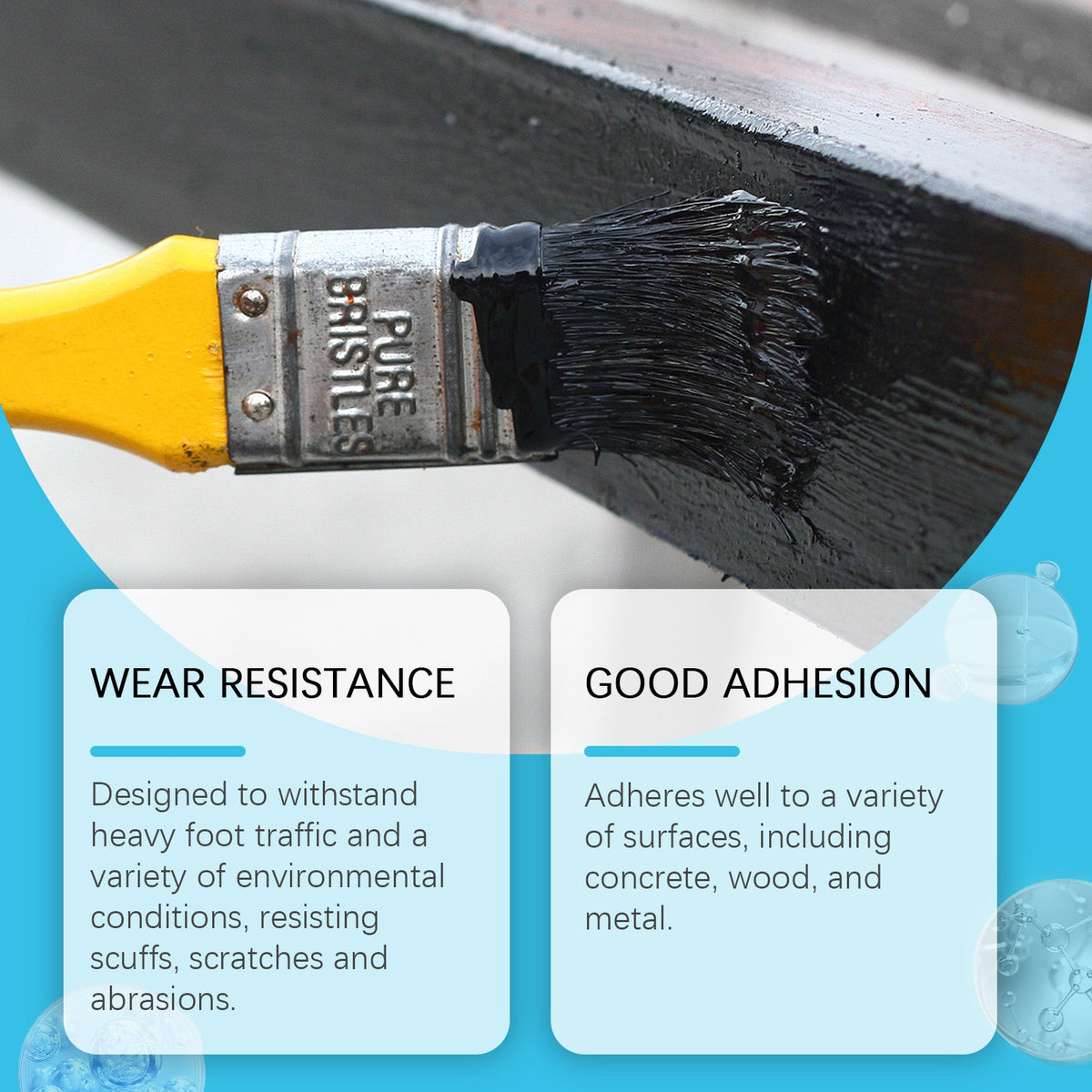Multi-Purpose Floor Paint, Waterproof And Anti-Wear Metallic Paint, Impermeable Quick-Drying Paint Floor Renovation Paint