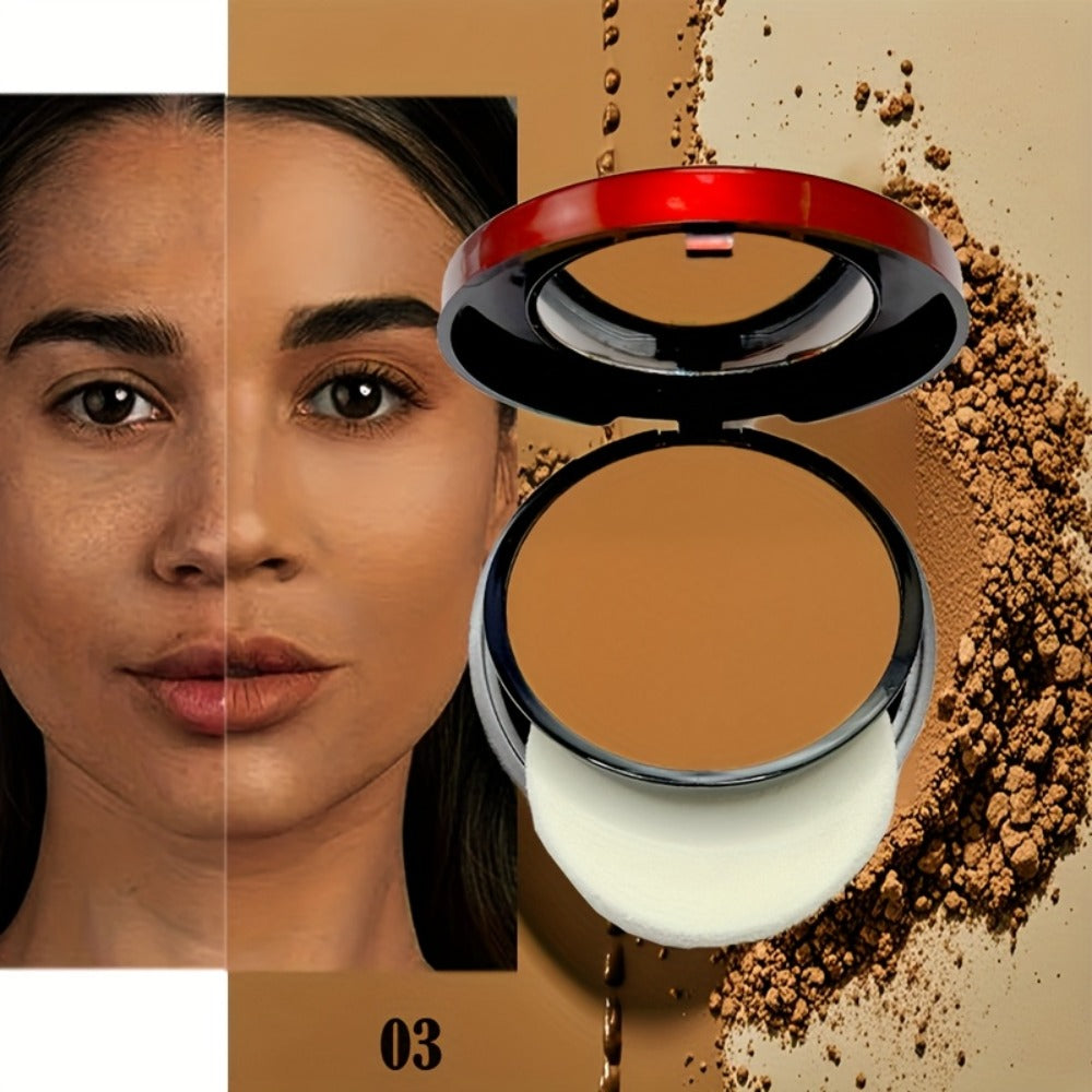 Pressed Powder Foundation Contour Matte Ful1l Coverage Oil Control Waterproof, 6 Shades Light to Dark — image 30