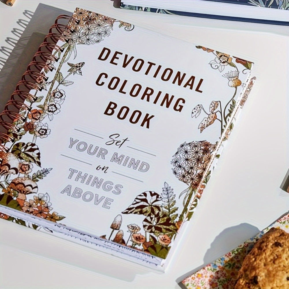 Christian Coloring Book for Adults, Devotional Faith-Based Mindfulness Art with Scripture, Guided Meditation & Stress Pages f
