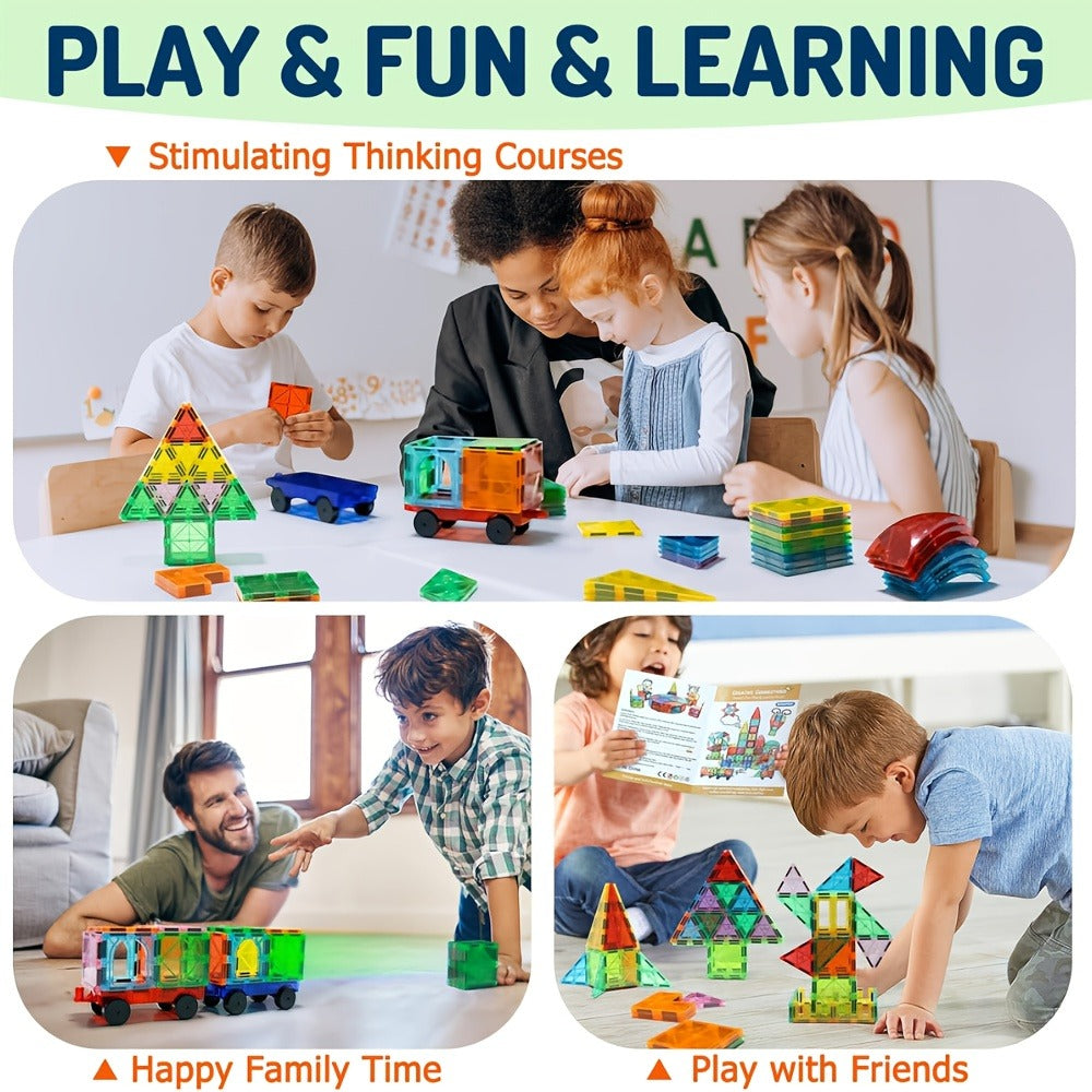 Animal Village Magnetic Building Blocks 102pcs for Kids Ages 3 4 5 6 with the Listed Color, Size or Set Options for Everyday 