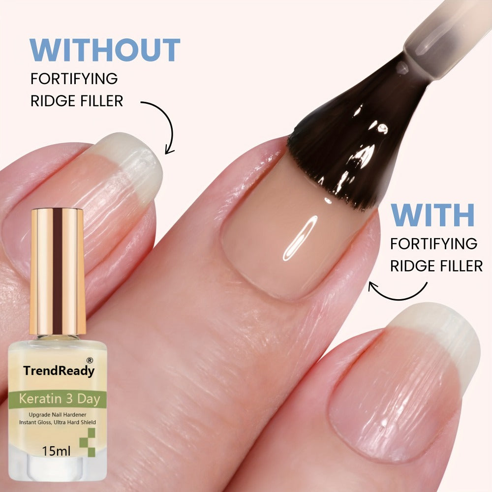 Vitamin E & Hyaluronic Acid Nail Hardener 2PCS 0.51oz – Protein Base Coat Ridge Filler & Concealer Quick Air-Dry Formula — im