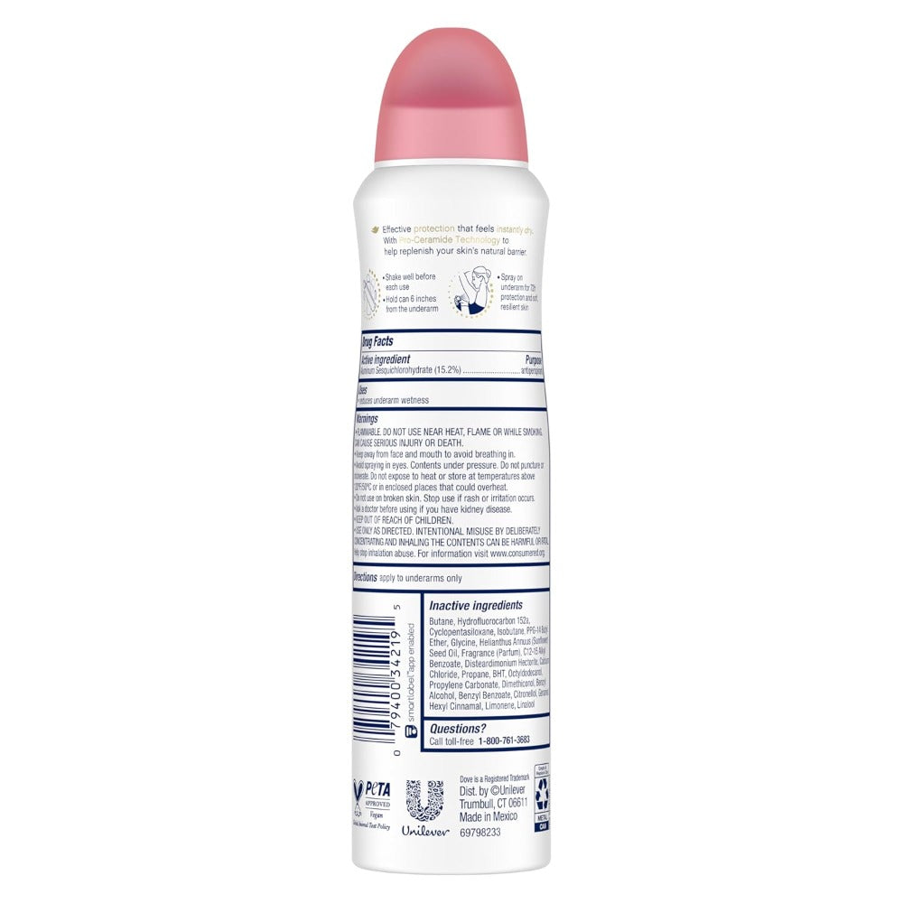 Pomegranate & Lemon Verbena Body Spray for Women Dove Go Fresh 150ml Long Lasting Freshness Quick Dry Invisible No White Mark