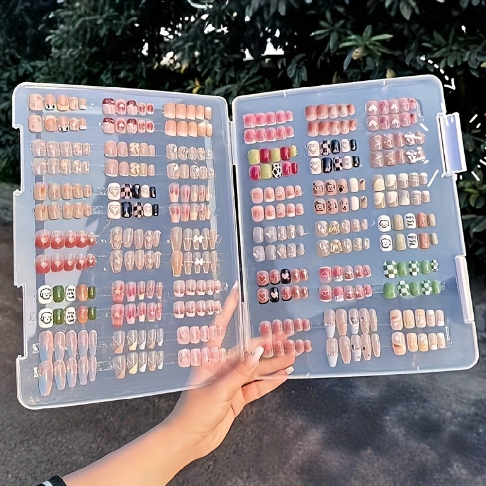 Press On Nails 96-Piece Long Full-Cover Set with Random Assorted Glossy Designs and Multi-Pack Options — image 5