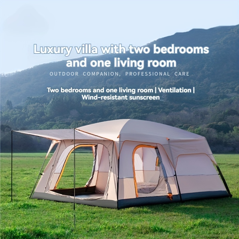 Camping Tent Two-Room Family Cabin with Shared Hall, Mosquito-Net Panels and Two Capacity Options — image 7