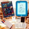Magic LED Drawing Board for Kids with 15 Double-Sided Tracing Cards & 6 Markers, Light Up Luminous Art Board for Boys & Girls