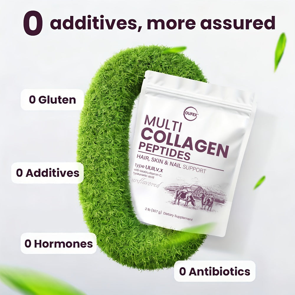 Collagen Powder Multi- Complex, Hydrolyzed Types I, II & III with Skin Nutrients for, Skin Elasticity — image 6