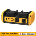 HASEED 350W Pure Sine Wave Power Inverter For DeWalt 20V Battery, 120V AC, 140W PD Fast Charging — image 4