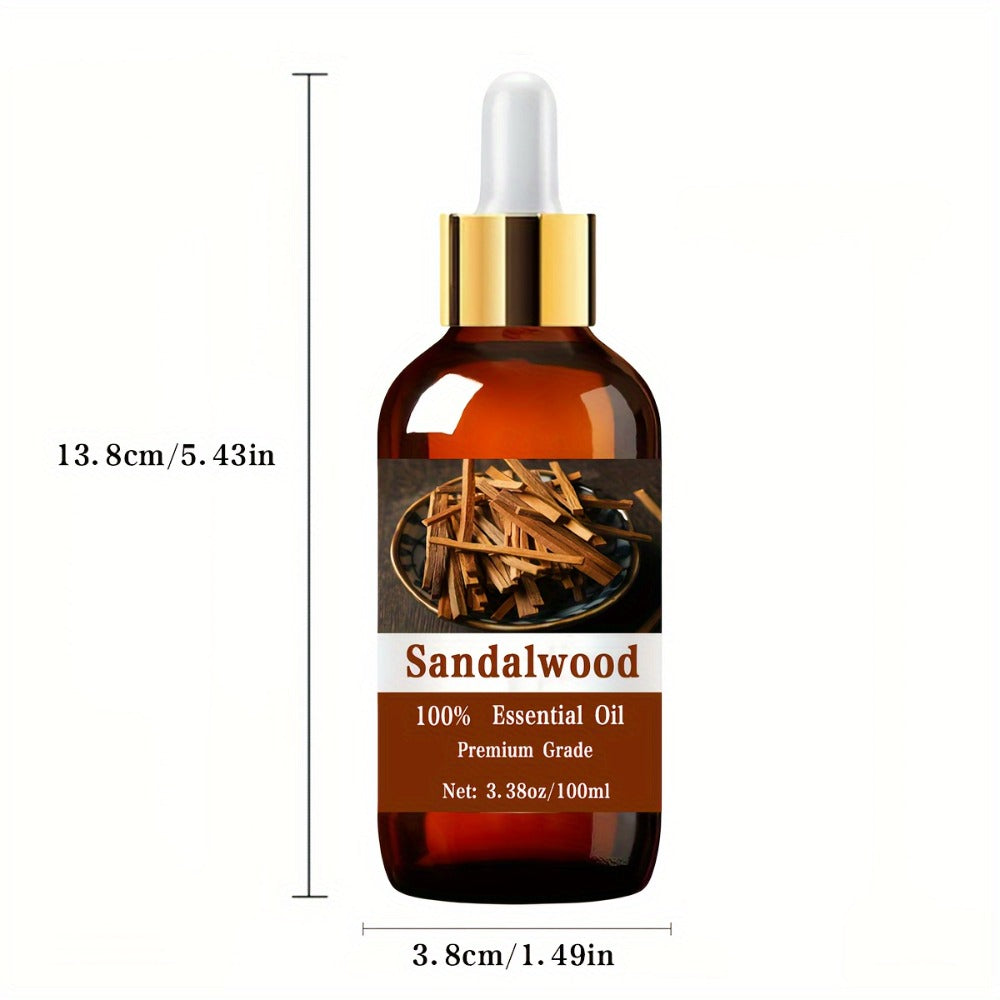 Aromatherapy Oil Sandalwood Warm Woody Aroma in 100ml Bottle for Hair, Skin, Massage, Diffuser and Bath — image 5