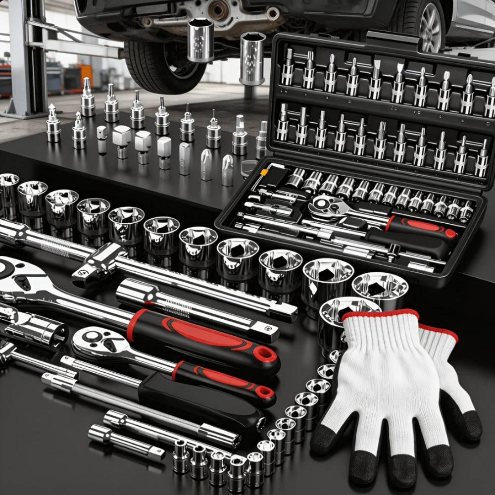 Automotive Mechanic Tool Set in 53-Piece, 325-Piece or 47-Piece with Gloves Checkout Options — image 8
