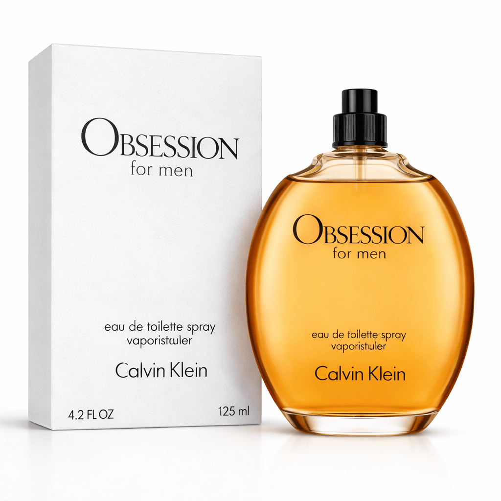 Eau de Toilette Calvin Klein Obsession for Men 4.2 oz / 125ml Bottle Without Cap and Boxed Presentation — image 2