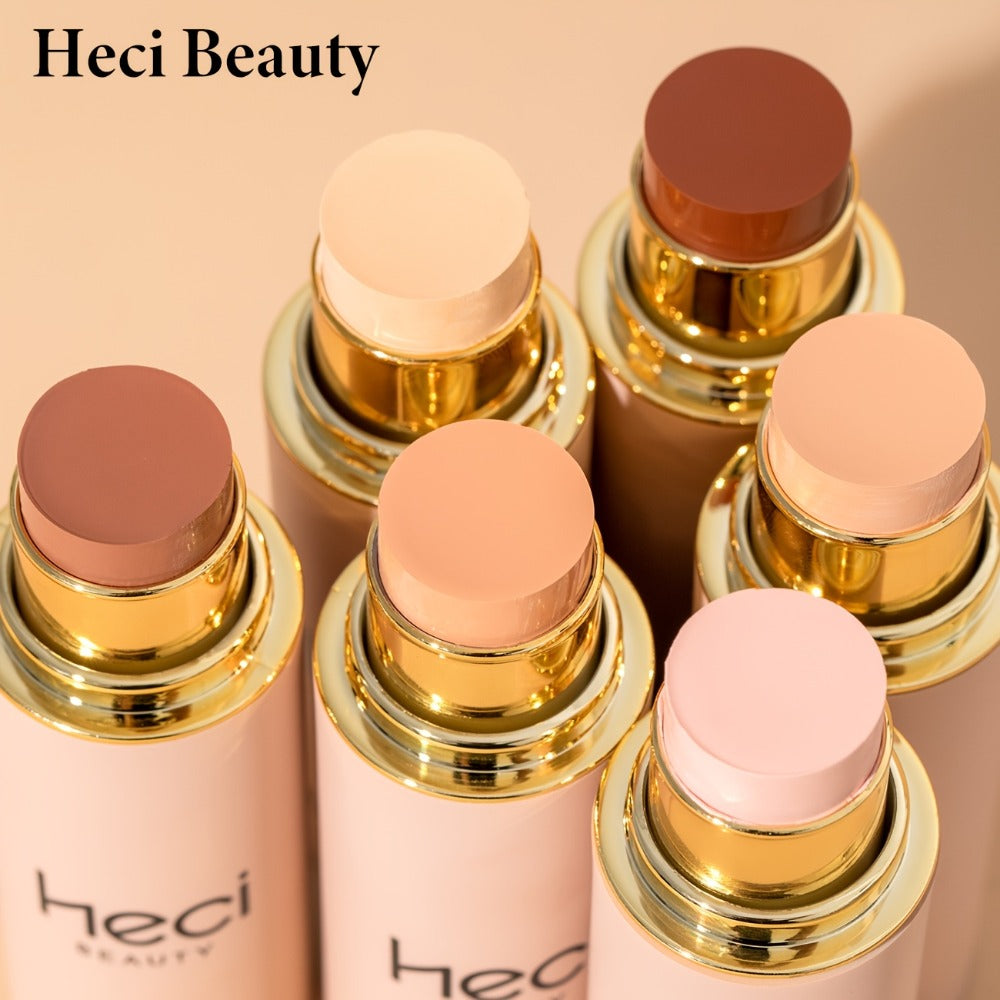 CC Cream Foundation Stick 2-Pack – Full Coverage Concealer, Waterproof Long-Lasting Natural Matte Finish, Lightweight Moistur