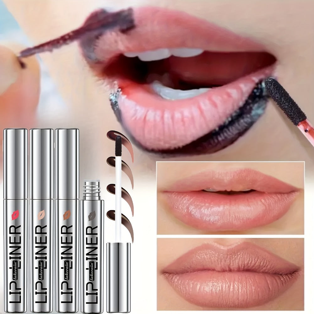 Lip Stain Pen Set 4 Colors 2-in-1 Lip Liner & Lip Tattoo – Waterproof Smudge-Proof Transfer-Resistant Matte Finish — image 1