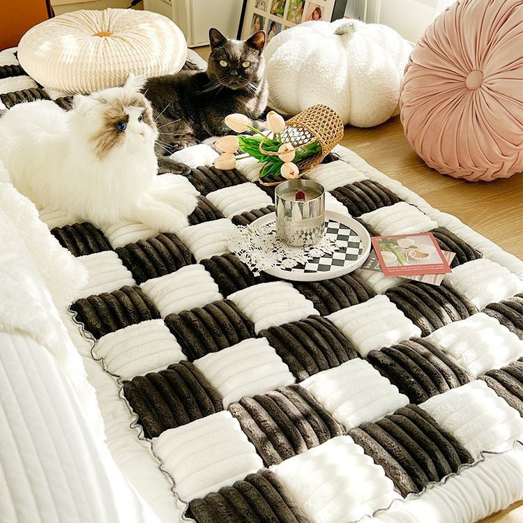 Autumn and winter plush bedside mat anti-skid chenille Mantou mat bedroom tatami sleeping carpet