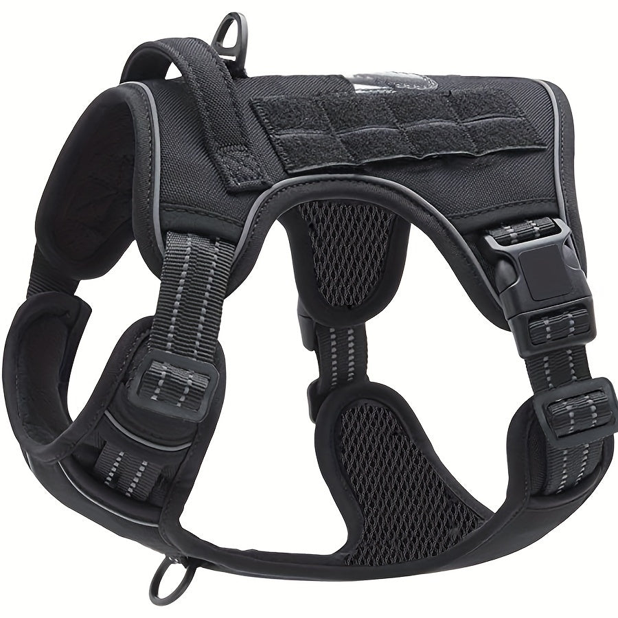 Tactical-Style Dog Harness with Top Handle and Front Ring in Five Colors and S-to-XL Sizes — image 9