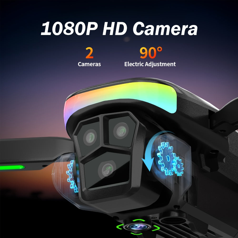 LCD Screen Drone Dual Cameras Brushless Motor Foldable RC Quadcopter with the Listed Color, Size or Set Options for Everyday 