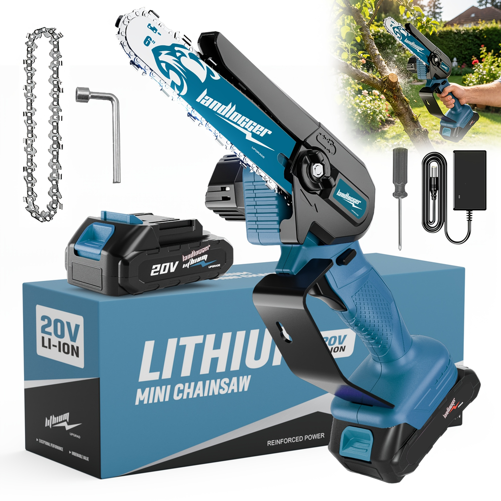 Mini Chainsaw Cordless 4 & 6 Inch Electric - Upgraded Portable Battery Chainsaw with Safety Lock — image 14