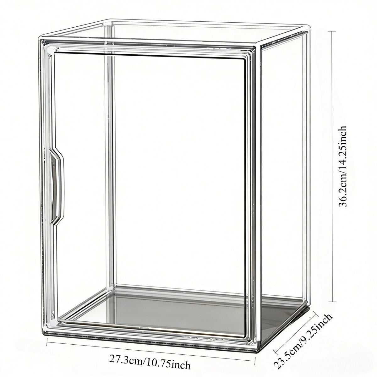 Clear Display Case Set of 3, Dustproof Transparent Storage Box Organizer for Collectibles, Car Models — image 4